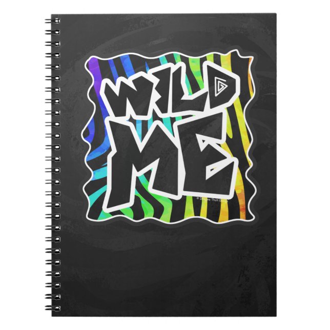 Carnet Zebra Black et Rainbow Wild Me (Devant)