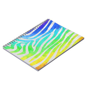 Carnet Zebra Rainbow et White Print
