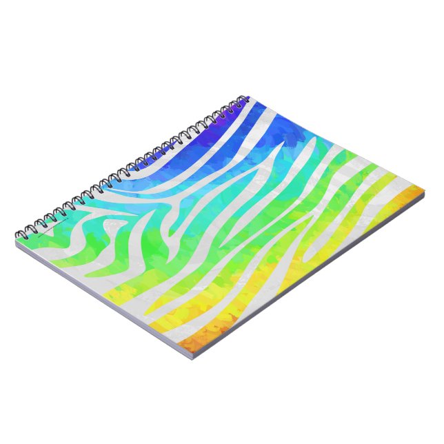 Carnet Zebra Rainbow et White Print (Côté gauche)