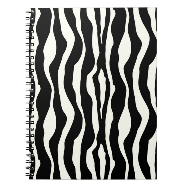Carnet Zebra stripes - Black and White (Devant)