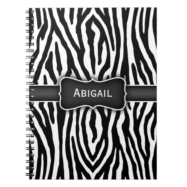 Carnet Zebra Stripes noir et blanc (Devant)