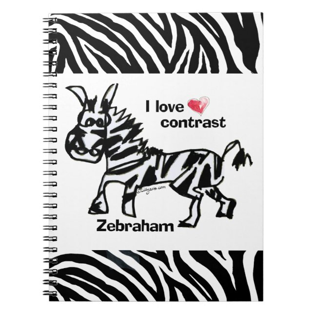 Carnet Zebraham - J'aime le contraste (Devant)