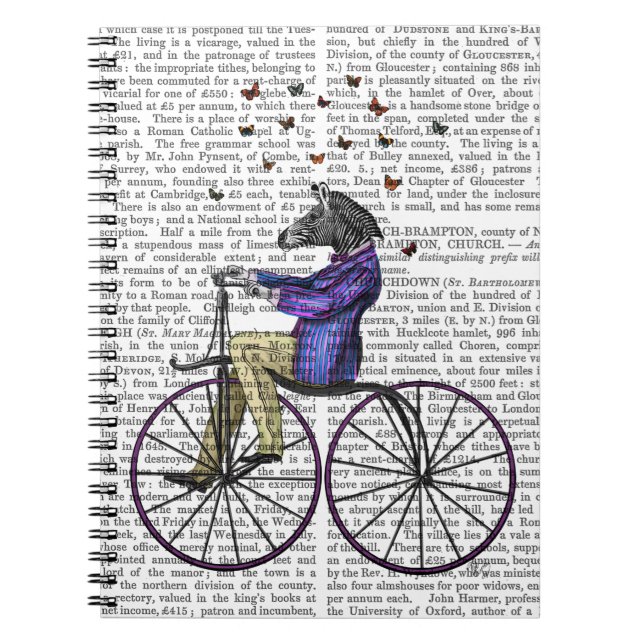 Carnet Zèbre À Vélo (Devant)