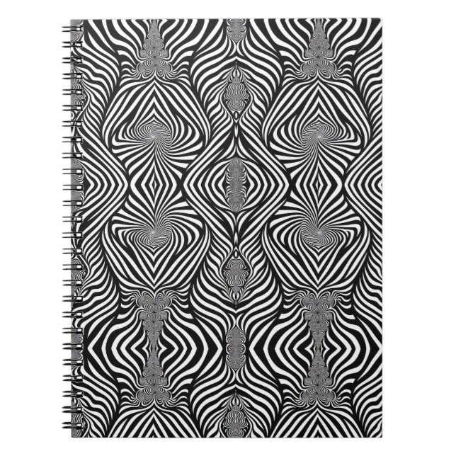 Carnet Zèbre Abstrait B & N (Devant)