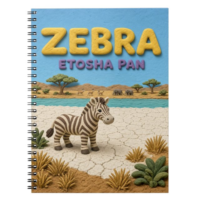 Carnet Zèbre Etosha Pan Moderne KlayKoo (Devant)