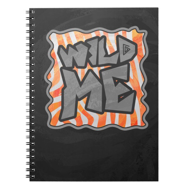 Carnet Zèbre Orange et Blanc Sauvage Moi (Devant)