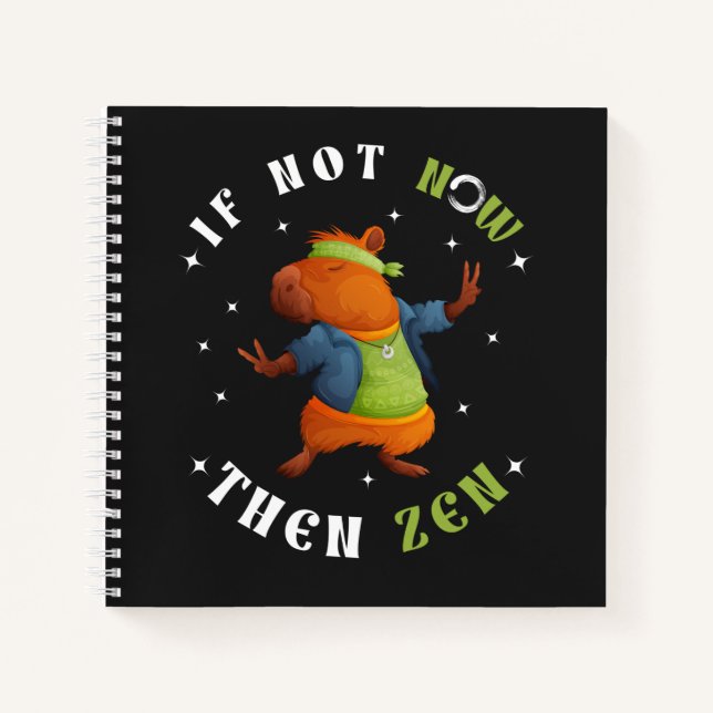 Carnet Zen Art Hippie Capybara Sketchbook Spirale (Devant)