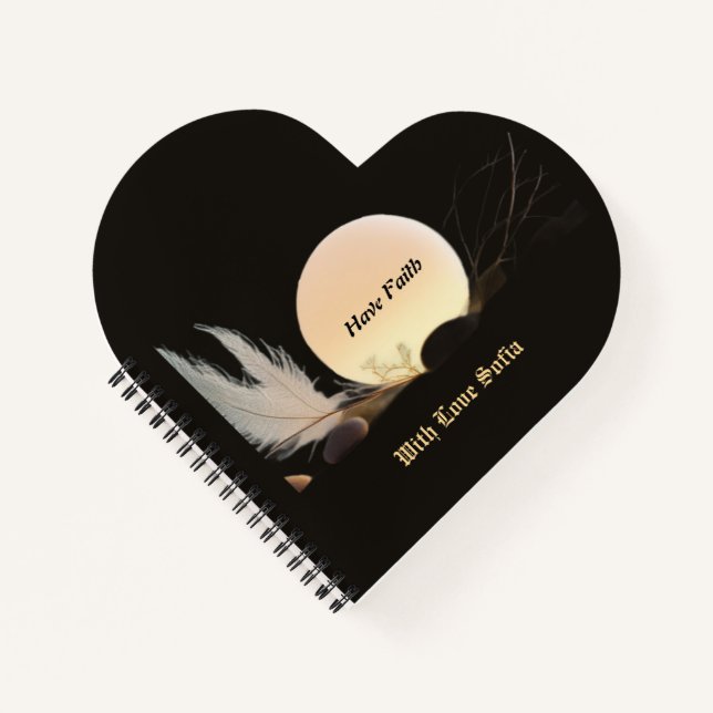 Carnet Zen Encouragement & Peace Heart-Shaped Support (Devant)
