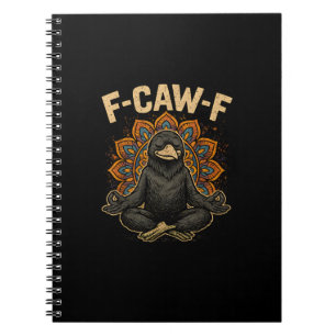 Carnet Zen F-Caw-F Corbeau Yoga Corbeau F-Caw-F Zen Drôle
