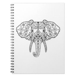 Carnet Zentangle a inspiré l'éléphant