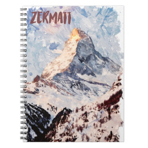 Carnet Zermatt Suisse Alpes suisses Aquarelle