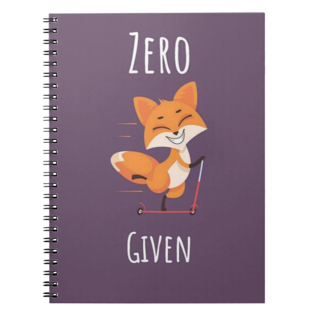 Carnet Zéro Renard Donné Cadeaux de Jeu de Mots de Renard (Devant)