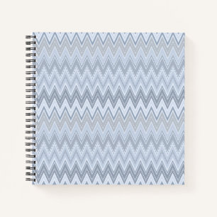 Carnet Zigzag bleu clair