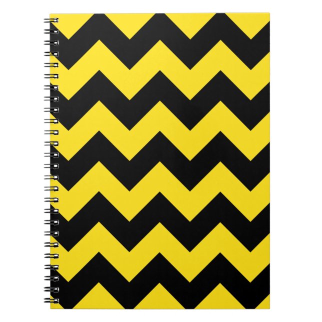 Carnet Zigzag I - Jaune noir et d'or (Devant)