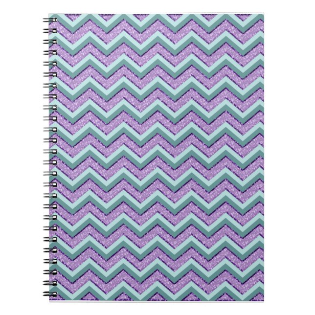 Carnet ZigZag turquoise et Améthyste (Devant)