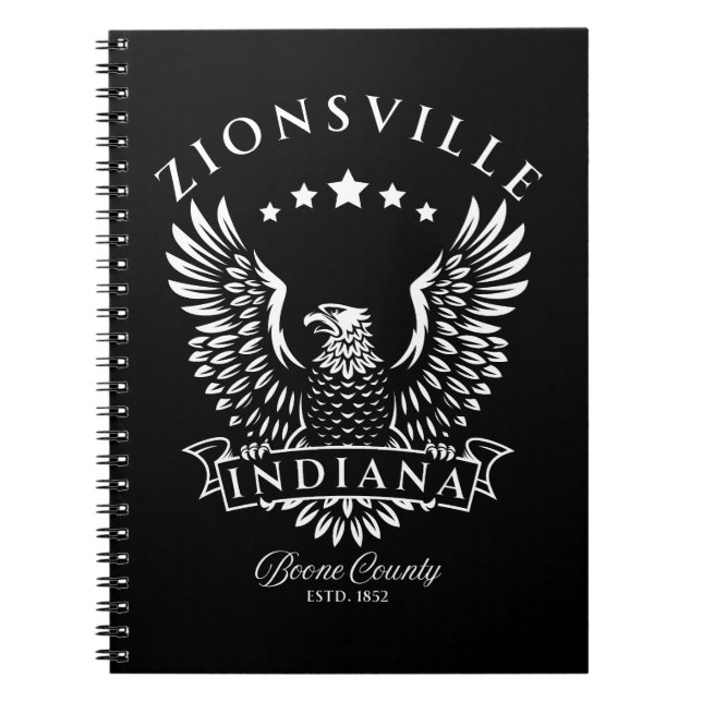Carnet Zionsville Boone County Indiana Vintage Eagle (Devant)