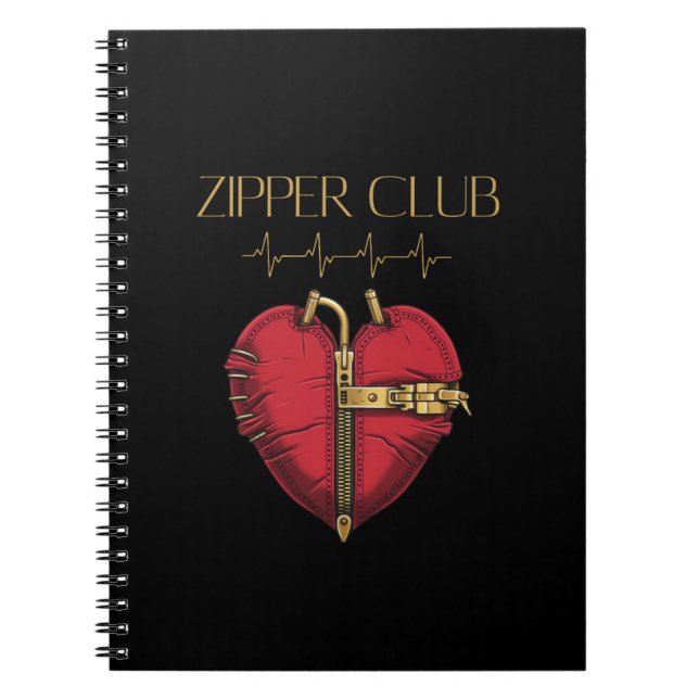 Carnet ZIPPER CLUB, greffe cardiaque, chirurgie à coeur o (Devant)