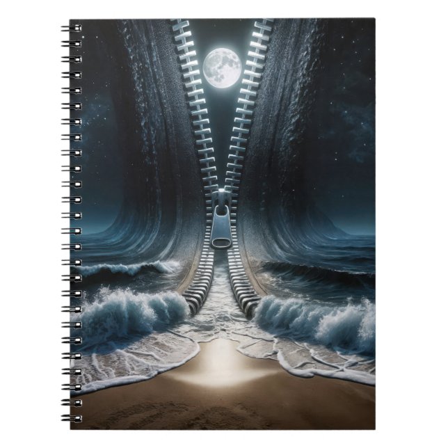 Carnet Zipper Unzip Moonlit Ocean (Devant)