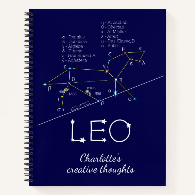 Carnet Zodiac Constellation Leo (Devant)