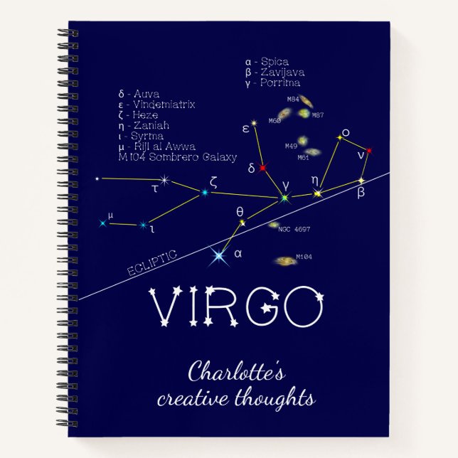 Carnet Zodiac Constellation Virgo (Devant)