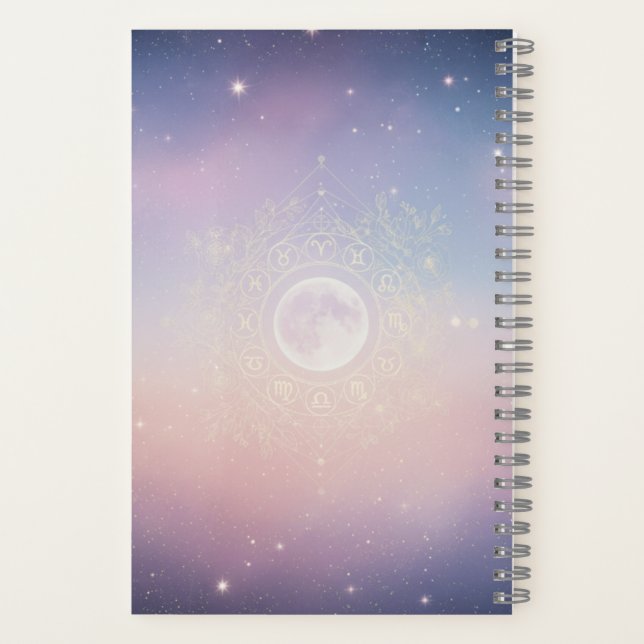 Carnet Zodiac & Moon Phase Celestial Notebook  (Verso)