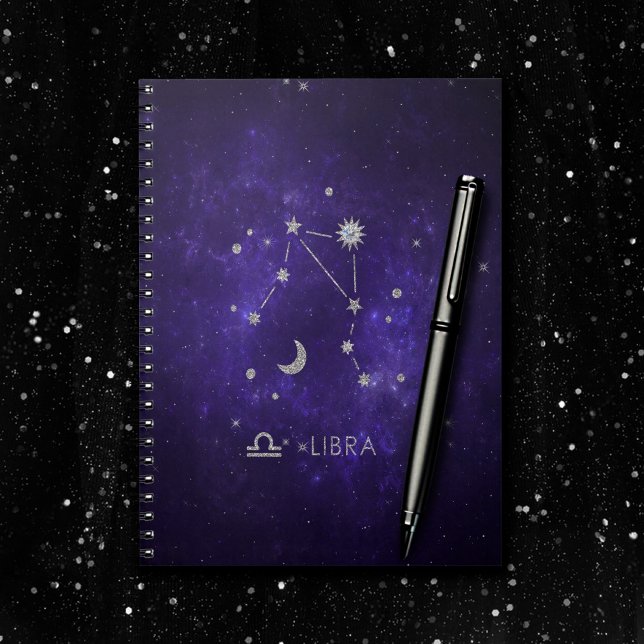 Carnet Zodiac Purple Libra | Horoscope d'astrologie cosmi (Créateur téléchargé)