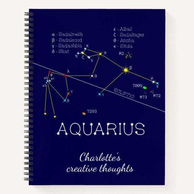 Carnet Zodiaque Aquarius (Devant)
