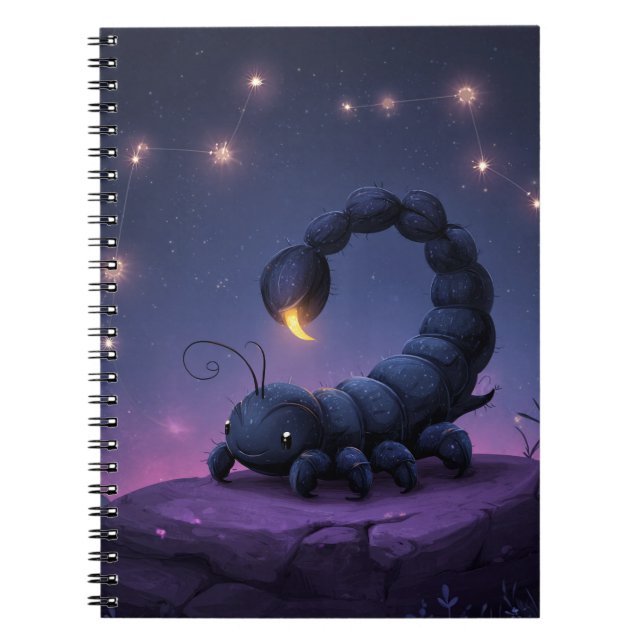 Carnet Zodiaque Scorpio - Scorpion céleste mignon (Devant)