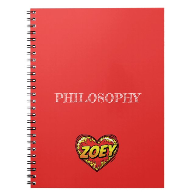 Carnet Zoey Heart Red (Devant)