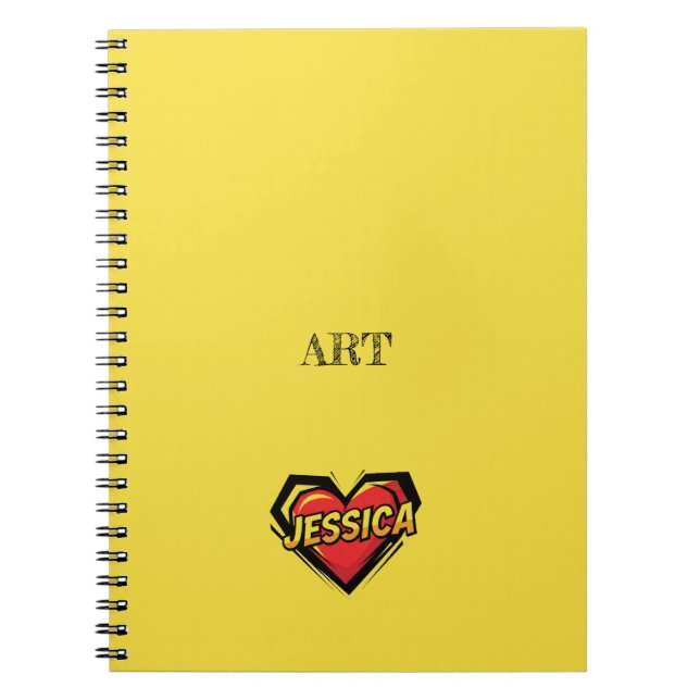 Carnet Zoey Jessica Jaune (Devant)