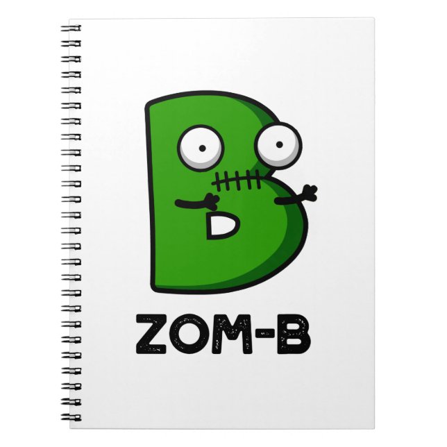 Carnet Zomb-b Drôle Halloween Zombie Alphabet B Pun (Devant)