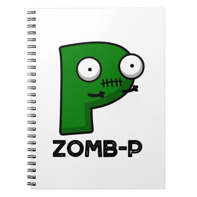 Carnet Zomb-P Funny Halloween Zombie Alphabet Pun (Devant)