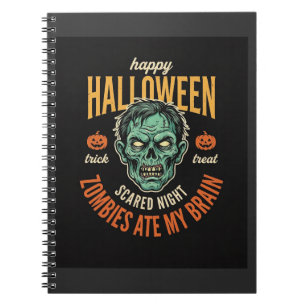 Carnet Zombies d'Halloween Ont Mangé Mon Cerveau