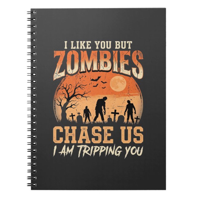 Carnet Zombies Drôles de Halloween nous poursuivent Desig (Devant)