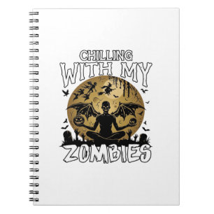 Carnet Zombies glaçants Halloween Ange démon lunaire Tomb