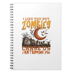Carnet Zombies nous poursuivent Halloween Cimetière Crois