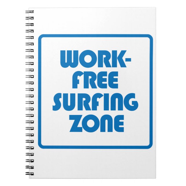 Carnet Zone de surf sans travail (Devant)