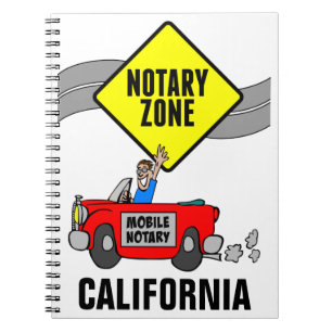 Carnet Zone Noire Mobile Red Sports Car Californie