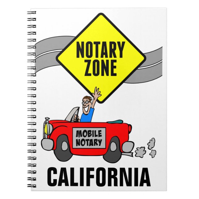 Carnet Zone Noire Mobile Red Sports Car Californie (Devant)