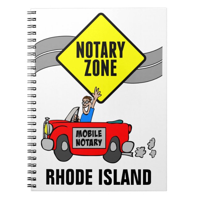Carnet Zone Noire Mobile Red Sports Voiture Rhode Island (Devant)