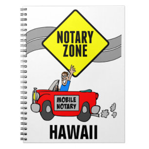 Carnet Zone Notaire Mobile Red Sports Car Hawaii
