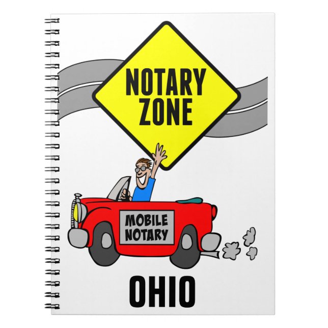 Carnet Zone Notaire Mobile Red Sports Car Ohio (Devant)