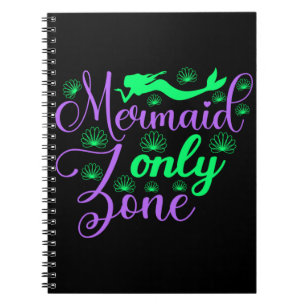 Carnet Zone Sirène uniquement en vert néon et violet