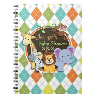 Carnet Zoo Animaux sur Jacquard coloré