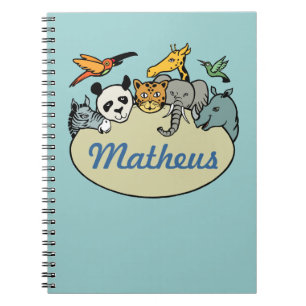 Carnet zoo personnalisé animaux de famille