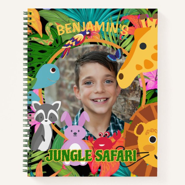 Carnet Zoo Wild Animal Jungle Safari Anniversaire de enfa (Devant)