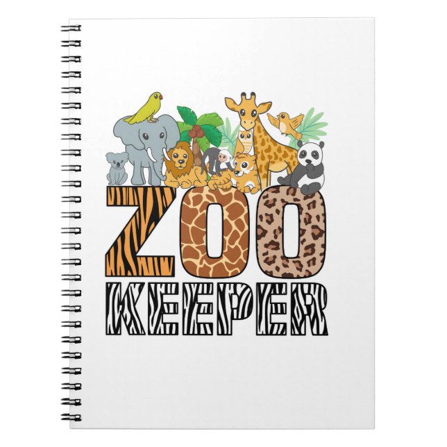 Carnet Zookeeper Costume Zebra Wild Print Animal Africain (Devant)