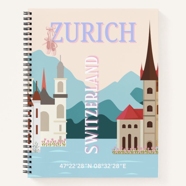 Carnet Zurich Travel Art, Suisse Travel Art, Retro (Devant)