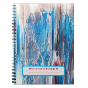 Carnets Abstraits personnalisés en rouge blanc