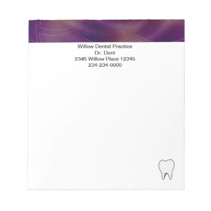 Carnets de notes fractals violet foncé pour dentis